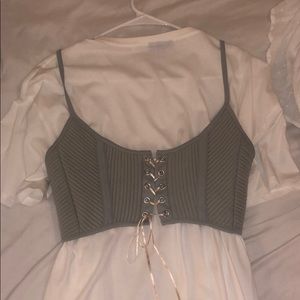 Topshop White T dress and corset. Came as set